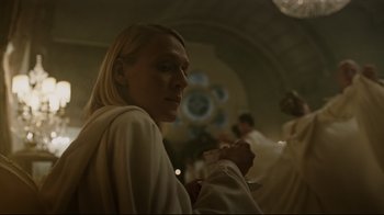 Movie still from “A Cure for Wellness” (2016), directed by Gore Verbinski – Medium shot, Low angle