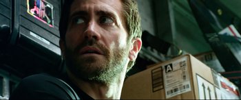 Movie still from “Ambulance” (2022), directed by Michael Bay – A person with a beard; Close Up shot, Low angle