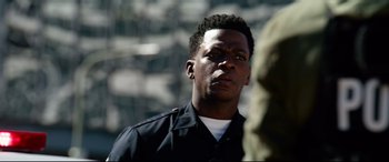 Movie still from “Ambulance” (2022), directed by Michael Bay – Close Up shot, Over the shoulder angle