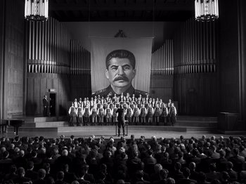 Movie still from “Cold War” (2018), directed by Pawel Pawlikowski – Extreme Wide shot, Low angle