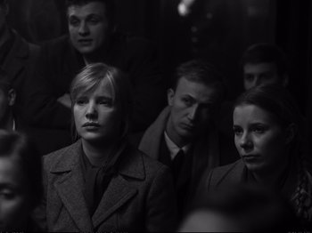 Movie still from “Cold War” (2018), directed by Pawel Pawlikowski – Close Up shot, Over the shoulder angle