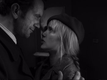 Movie still from “Cold War” (2018), directed by Pawel Pawlikowski – Close Up shot, Over the shoulder angle