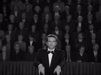 Movie still from “Cold War” (2018), directed by Pawel Pawlikowski – Medium shot, High angle