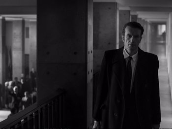 Movie still from “Cold War” (2018), directed by Pawel Pawlikowski – Medium shot, Low angle