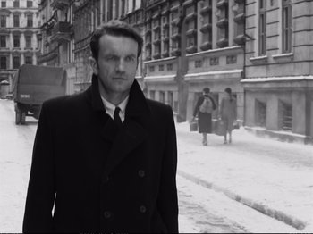 Movie still from “Cold War” (2018), directed by Pawel Pawlikowski – Medium shot, Low angle