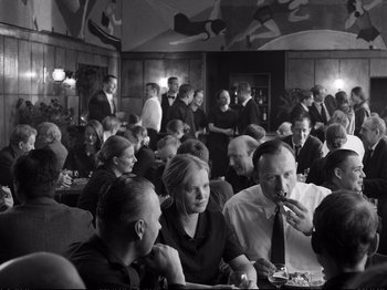 Movie still from “Cold War” (2018), directed by Pawel Pawlikowski – Medium shot, High angle