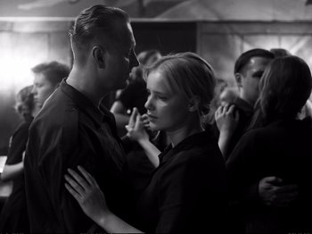 Movie still from “Cold War” (2018), directed by Pawel Pawlikowski – Medium shot, Low angle