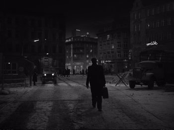 Movie still from “Cold War” (2018), directed by Pawel Pawlikowski – Wide shot, High angle