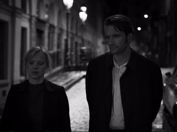 Movie still from “Cold War” (2018), directed by Pawel Pawlikowski – Medium shot, Over the shoulder angle