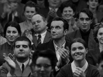 Movie still from “Cold War” (2018), directed by Pawel Pawlikowski – Close Up shot, Over the shoulder angle