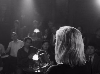 Movie still from “Cold War” (2018), directed by Pawel Pawlikowski – Medium shot, Over the shoulder angle