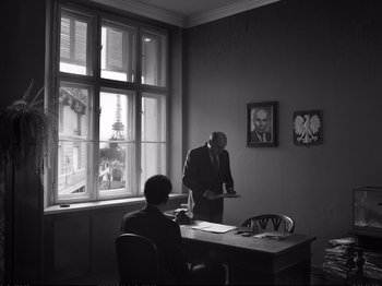 Movie still from “Cold War” (2018), directed by Pawel Pawlikowski – Wide shot, Over the shoulder angle