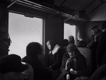 Movie still from “Cold War” (2018), directed by Pawel Pawlikowski – Wide shot, High angle