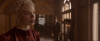 Movie still from “Amsterdam” (2022), directed by David O. Russell – Close Up shot, Over the shoulder angle