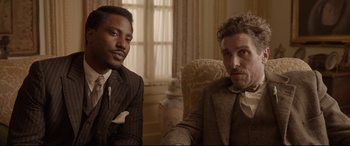 Movie still from “Amsterdam” (2022), directed by David O. Russell – Medium shot, Over the shoulder angle