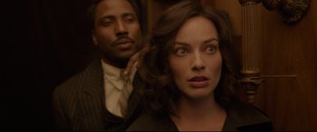 Movie still from “Amsterdam” (2022), directed by David O. Russell – Close Up shot, Over the shoulder angle