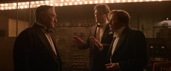 Movie still from “Amsterdam” (2022), directed by David O. Russell – Medium shot, Low angle