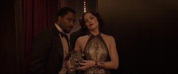 Movie still from “Amsterdam” (2022), directed by David O. Russell – Medium shot, Low angle