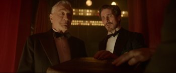 Movie still from “Amsterdam” (2022), directed by David O. Russell – Medium shot, Low angle