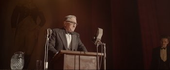 Movie still from “Amsterdam” (2022), directed by David O. Russell – Medium shot, Low angle