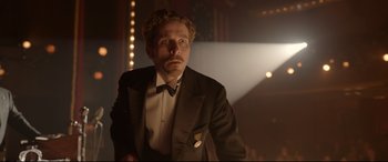 Movie still from “Amsterdam” (2022), directed by David O. Russell – Medium shot, Low angle