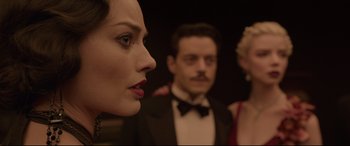 Movie still from “Amsterdam” (2022), directed by David O. Russell – Close Up shot, Over the shoulder angle