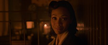 Movie still from “Amsterdam” (2022), directed by David O. Russell – Close Up shot, Over the shoulder angle