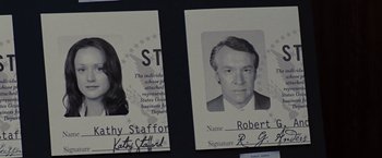 Movie still from “Argo” (2012), directed by Ben Affleck – A person's id card; Extreme Close Up shot, Overhead angle