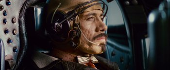 Movie still from “Blade Runner” (1982), directed by Ridley Scott – A person wearing a helmet; Close Up shot, Low angle