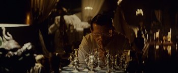 Movie still from “Blade Runner” (1982), directed by Ridley Scott – A man sitting in front of a chess board; Close Up shot, High angle