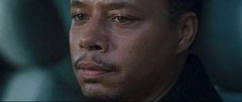 Movie still from “Crash” (2004), directed by Paul Haggis – A person's face; Close Up shot, Low angle