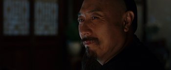 Movie still from “Crouching Tiger, Hidden Dragon” (2000), directed by Ang Lee – A person with a beard; Close Up shot, Low angle