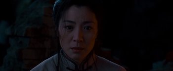 Movie still from “Crouching Tiger, Hidden Dragon” (2000), directed by Ang Lee – A person wearing a necklace; Close Up shot, Low angle