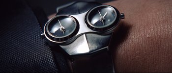 A wrist watch with two faces