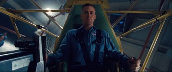 Movie still from “First Man” (2018), directed by Damien Chazelle – Medium shot, Overhead angle