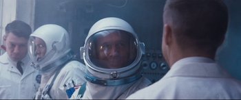 Movie still from “First Man” (2018), directed by Damien Chazelle – Medium shot, Over the shoulder angle