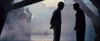 Movie still from “First Man” (2018), directed by Damien Chazelle – Wide shot, Low angle