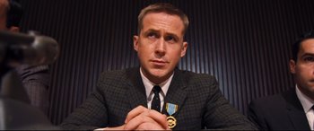 Movie still from “First Man” (2018), directed by Damien Chazelle – Close Up shot, Over the shoulder angle