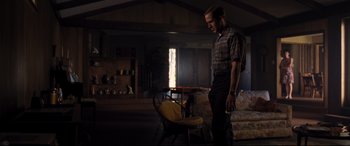 Movie still from “First Man” (2018), directed by Damien Chazelle – Wide shot, Low angle