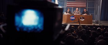 Movie still from “First Man” (2018), directed by Damien Chazelle – Wide shot, Over the shoulder angle