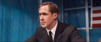 Movie still from “First Man” (2018), directed by Damien Chazelle – Close Up shot, Over the shoulder angle