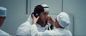 Movie still from “First Man” (2018), directed by Damien Chazelle – Close Up shot, Over the shoulder angle