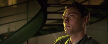 Movie still from “Gattaca” (1997), directed by Andrew Niccol – A person looking up at the sky; Close Up shot, Low angle