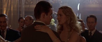 Movie still from “Gattaca” (1997), directed by Andrew Niccol – A man and a woman are looking at one another; Close Up shot, Over the shoulder angle