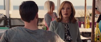 Movie still from “Gifted” (2017), directed by Marc Webb – A woman is talking to two other women; Close Up shot, Over the shoulder angle