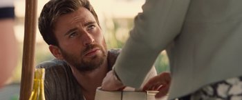 Movie still from “Gifted” (2017), directed by Marc Webb – A person holding a guitar; Close Up shot, Over the shoulder angle