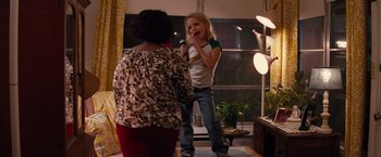 Movie still from “Gifted” (2017), directed by Marc Webb – Two young girls standing in front of each other; Medium shot, High angle