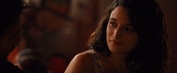 Movie still from “Gifted” (2017), directed by Marc Webb – A woman's face in a dark room; Close Up shot, Over the shoulder angle