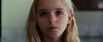 Movie still from “Gifted” (2017), directed by Marc Webb – A young girl's face; Close Up shot, High angle