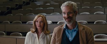 Movie still from “Gifted” (2017), directed by Marc Webb – A man and a woman standing next to each other; Medium shot, Over the shoulder angle